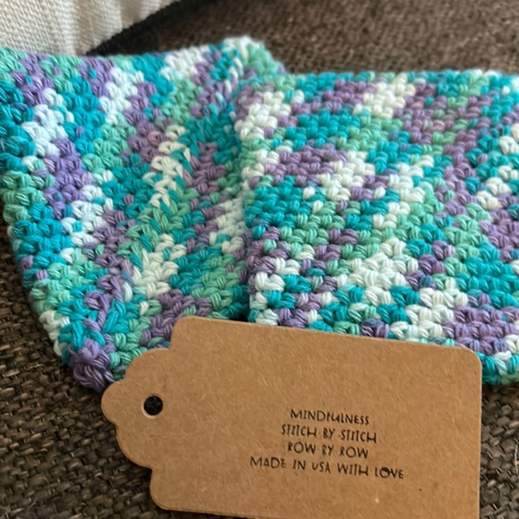 NWT 2 Coasters Made in USA with 100% recycled cotton! Perfect to use as trivet! - Picture 2 of 3